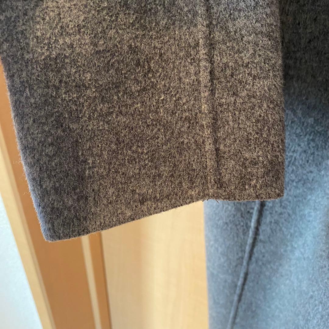 アストラット ウール カシミア チェスターロングコート グレー