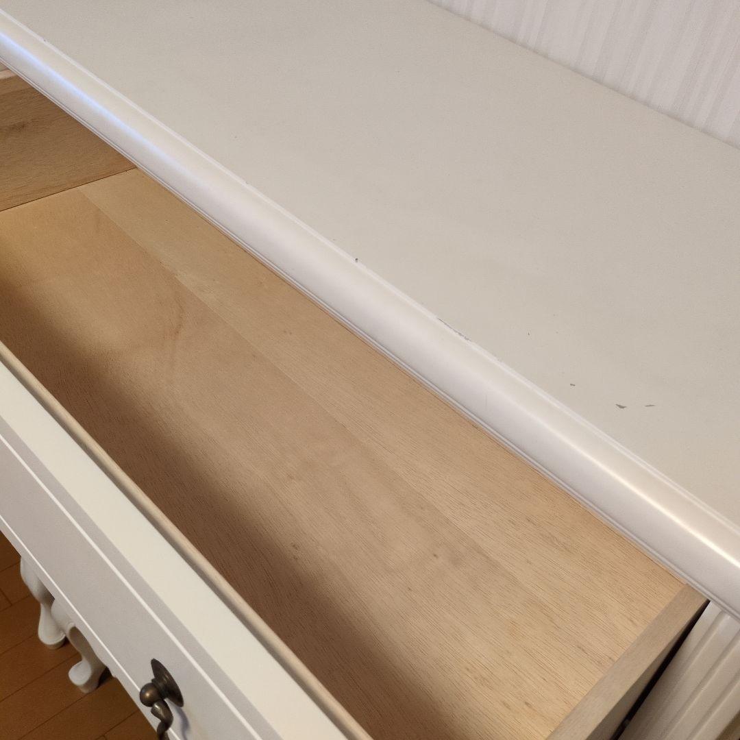 ホワイト木製チェスト 5段 ②