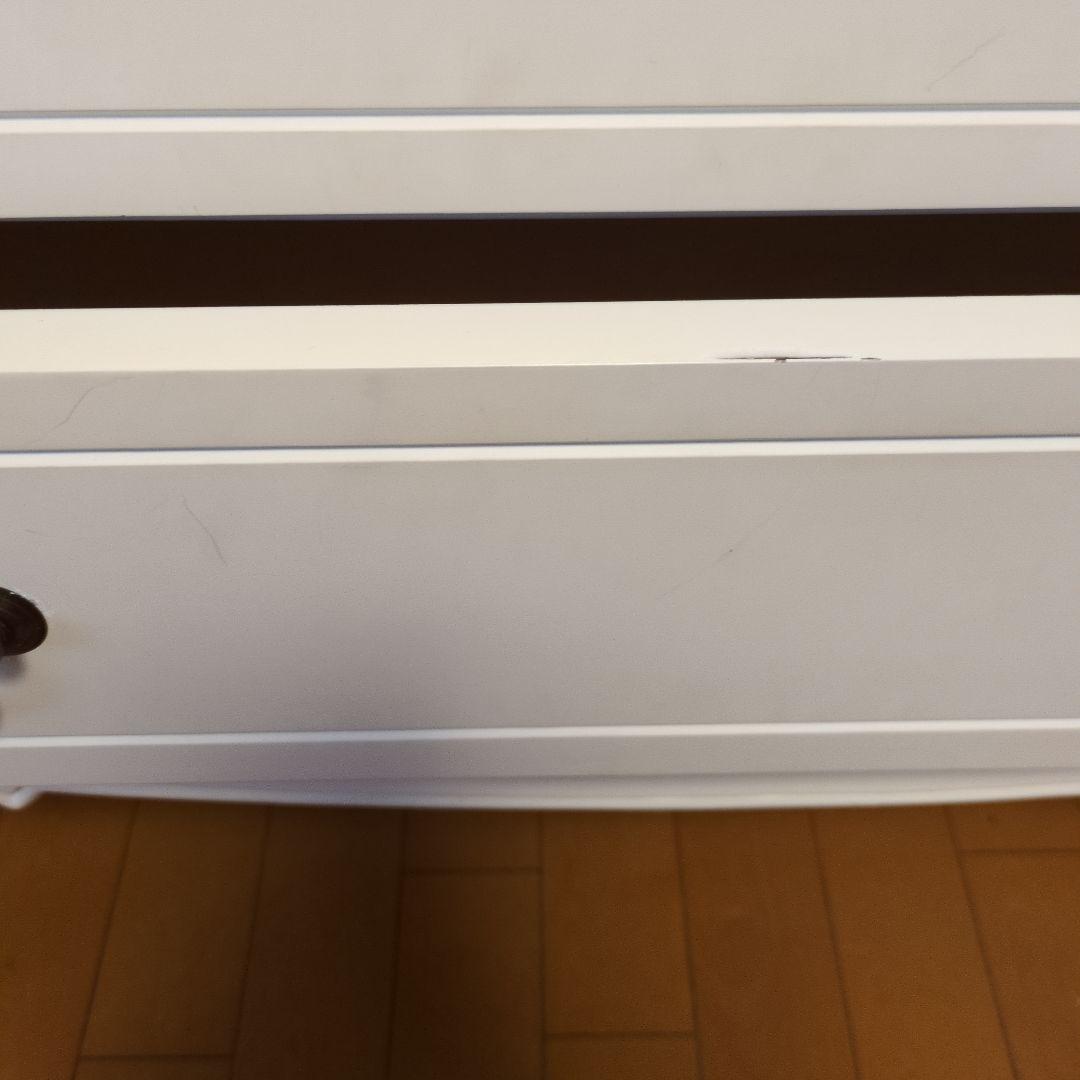 ホワイト木製チェスト 5段 ②