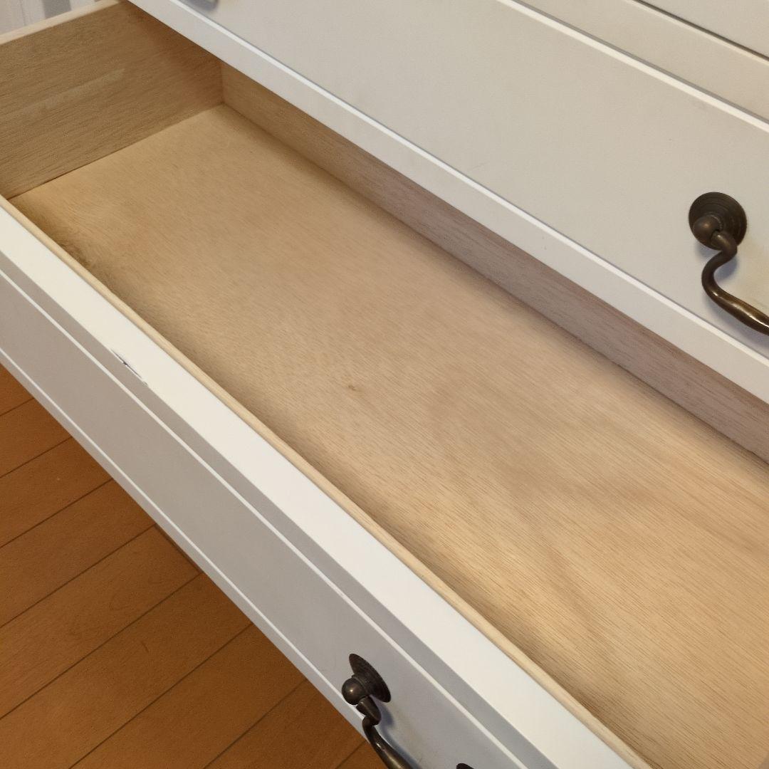 ホワイト木製チェスト 5段 ②