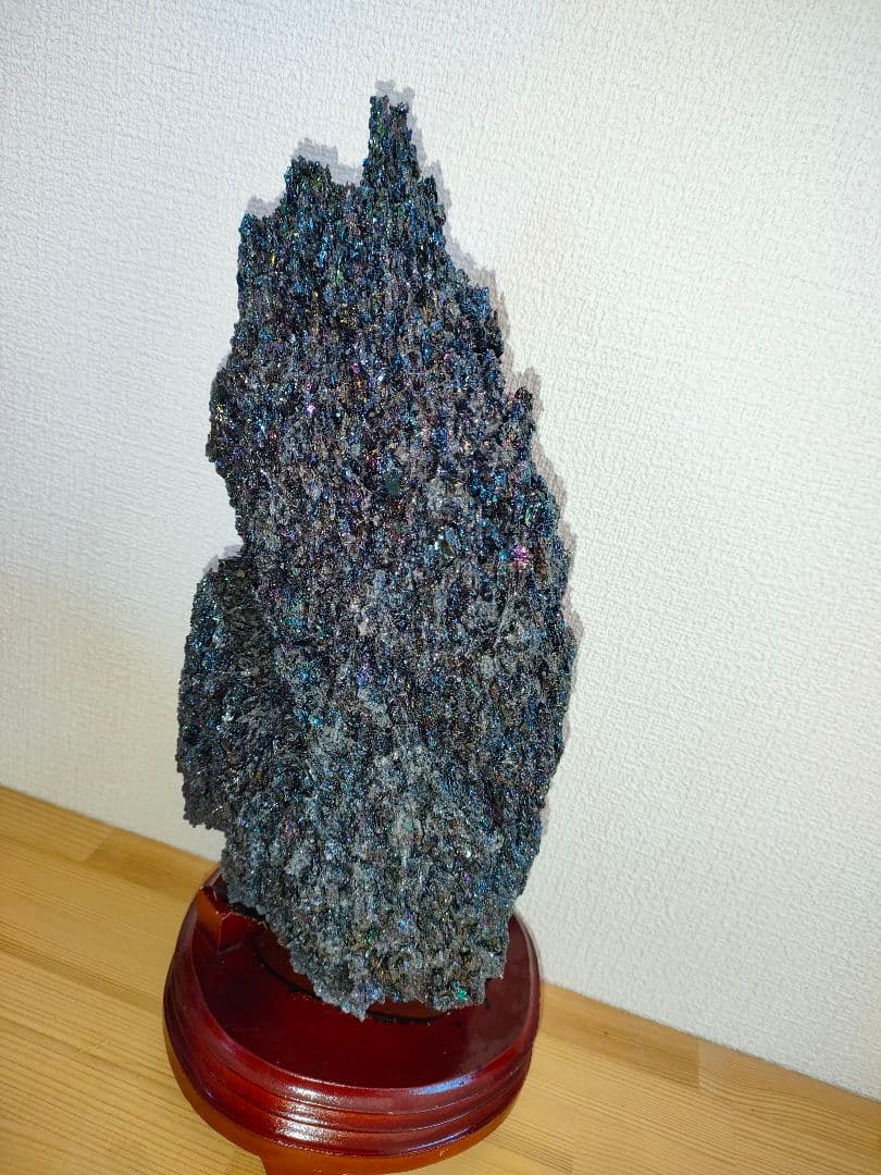 天然石 インテリア置物 木製台座付き