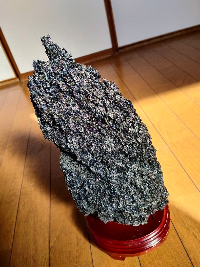 天然石 インテリア置物 木製台座付き