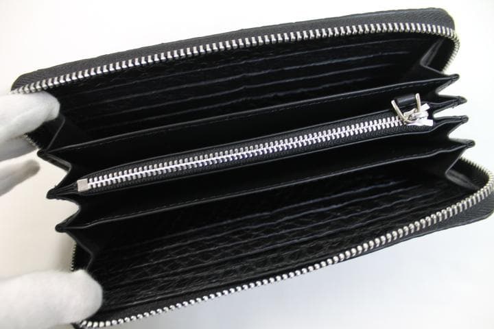 【専用】クロコダイル 財布 長財布 本革 無双 ラウンド 両面クロコ ブラック