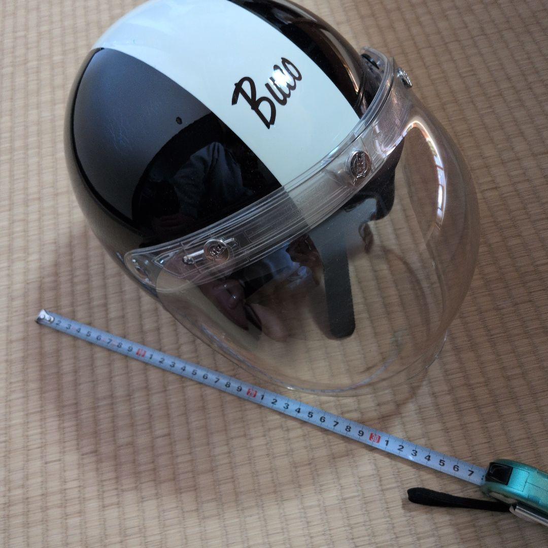small Buco ジェットヘルメット 黒 白 バブルシールド サイズ不明