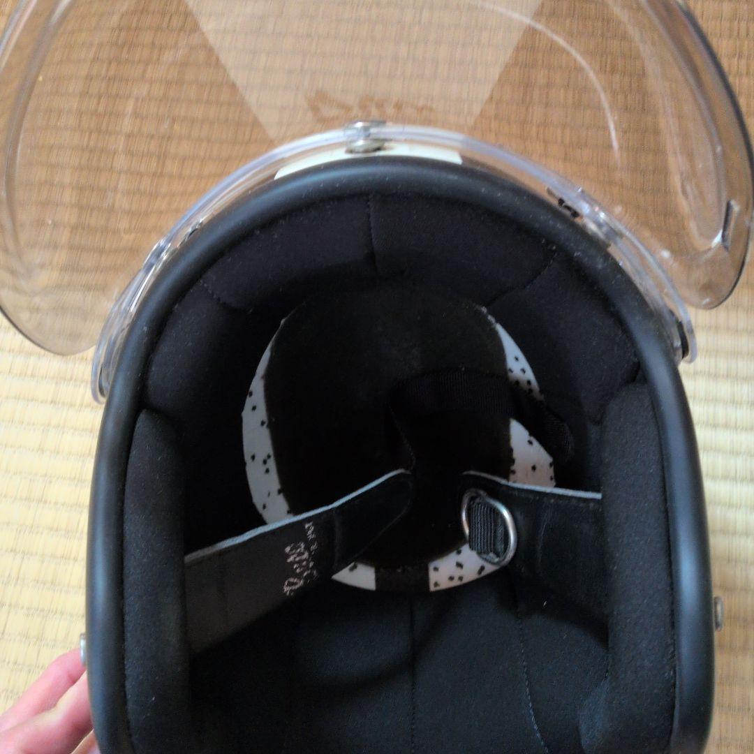 small Buco ジェットヘルメット 黒 白 バブルシールド サイズ不明