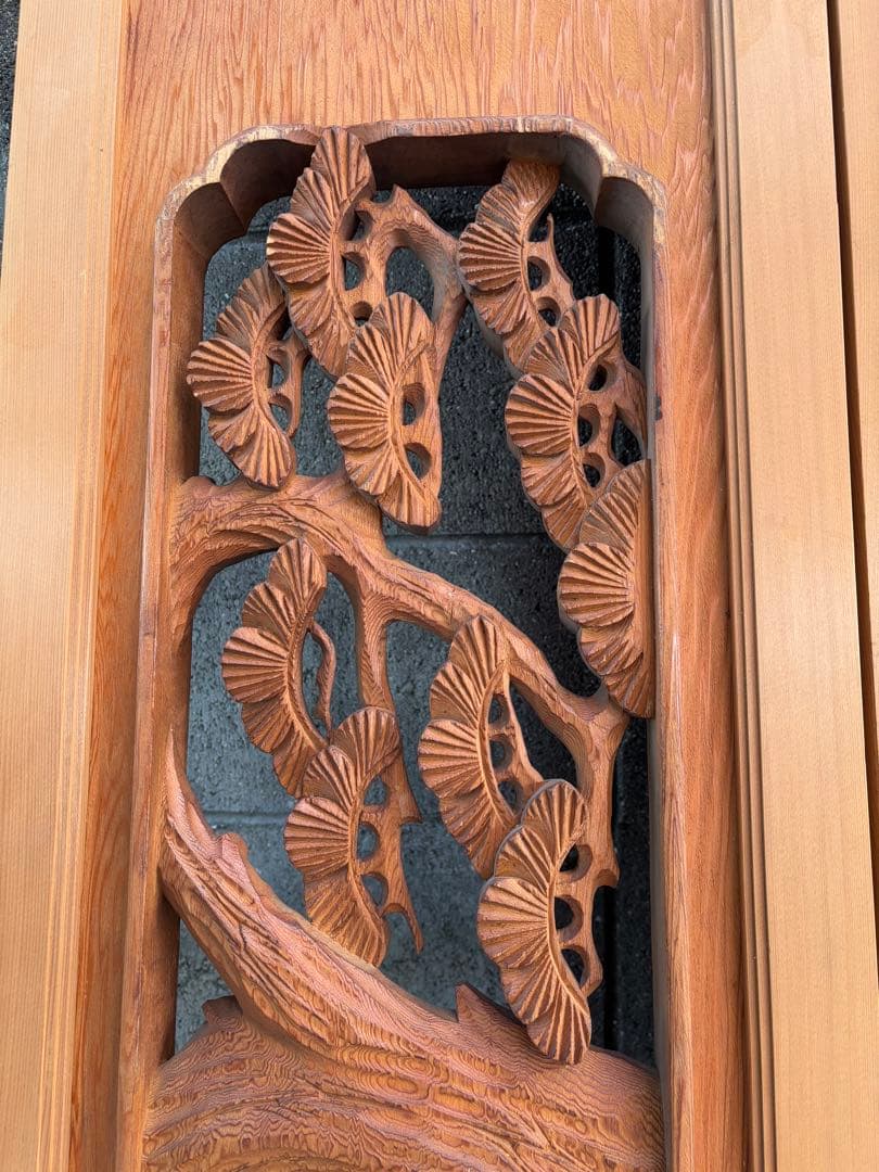 欄間　2枚セット　らんま　昭和レトロ