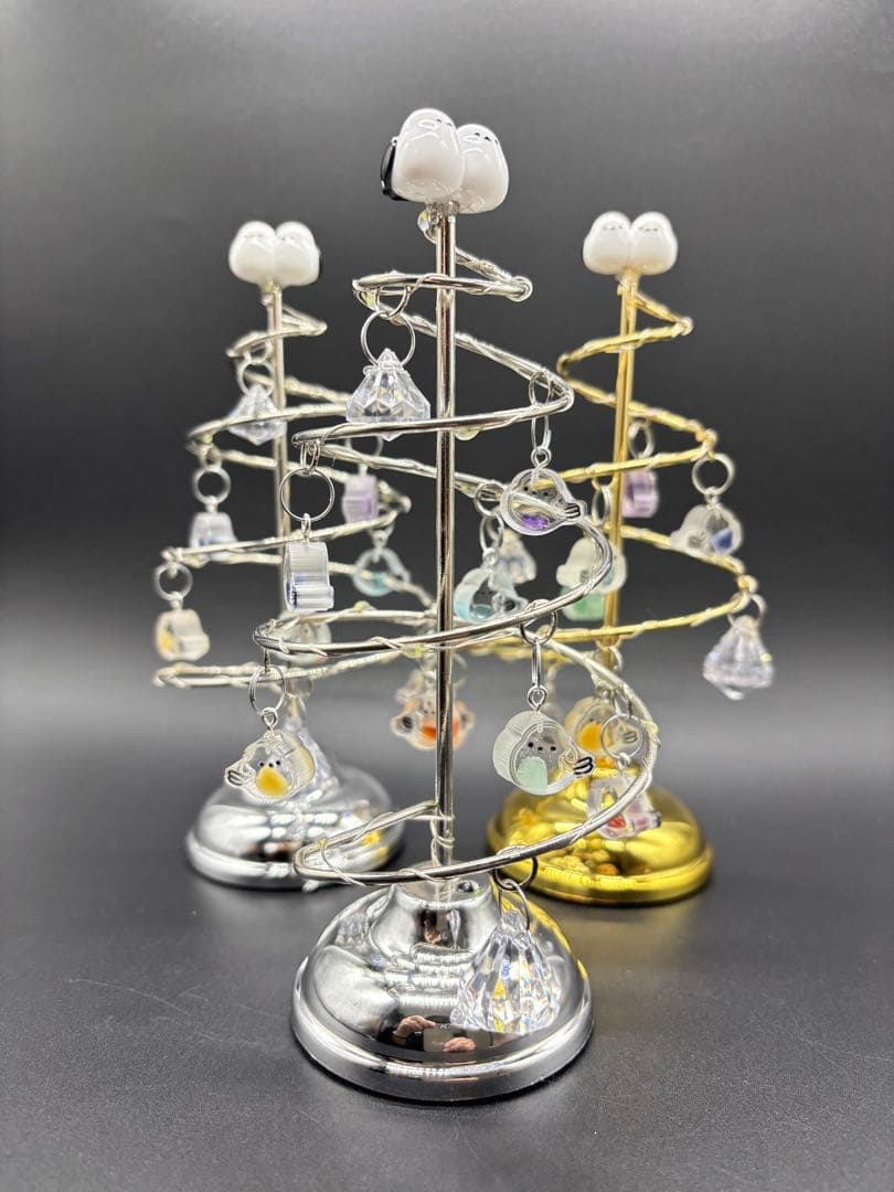 天然石　シマエナガクリスマスツリー　常夜灯