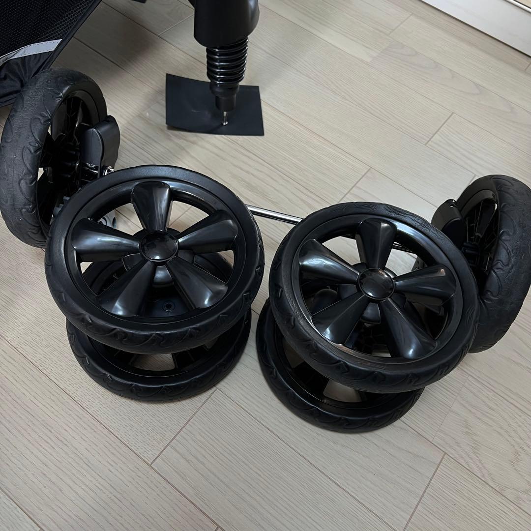 超極美品　二人乗りベビーカー カトージ 二人でゴーDX デニム 新生児から