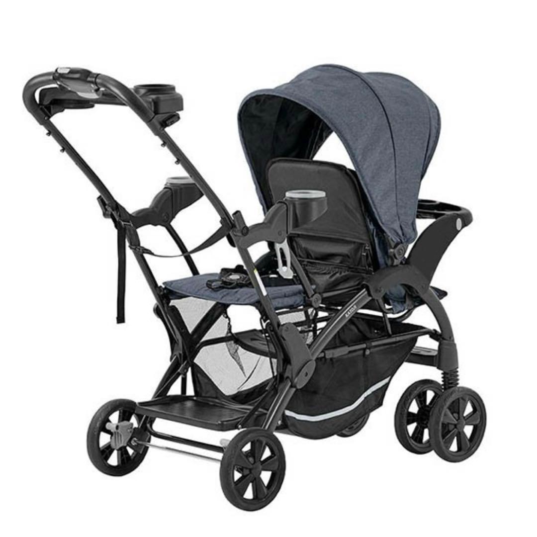 超極美品　二人乗りベビーカー カトージ 二人でゴーDX デニム 新生児から