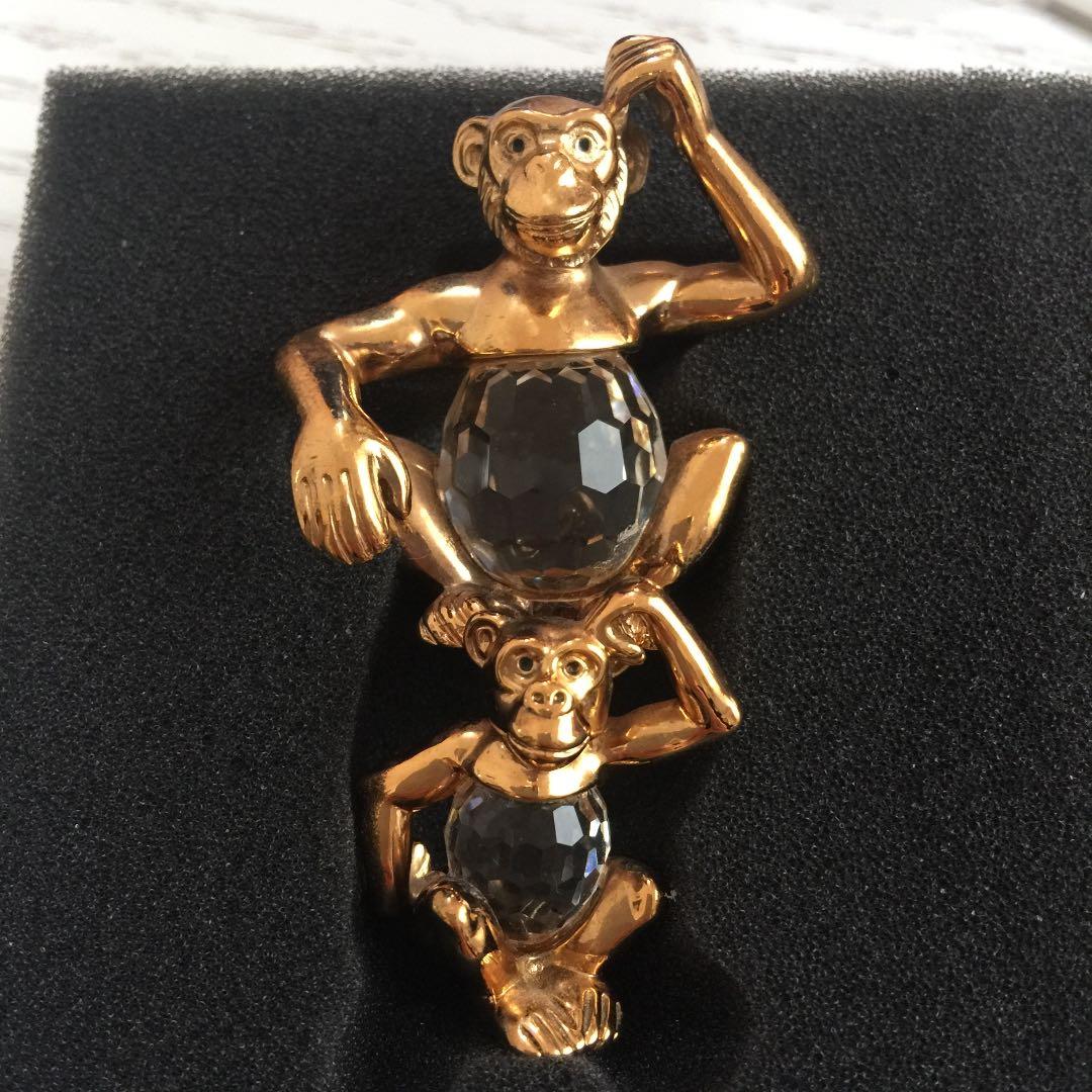 SWAROVSKI スワロスキー 猿 モンキー ペア