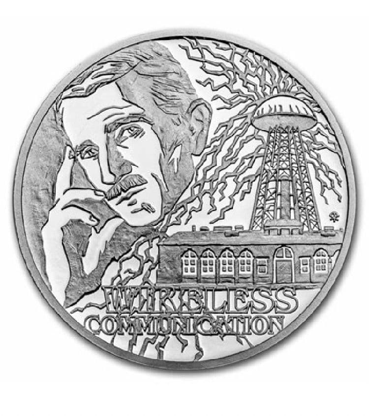 2023年　テスラ銀貨　プルーフ銀貨　1オンス　1枚　付属品あり