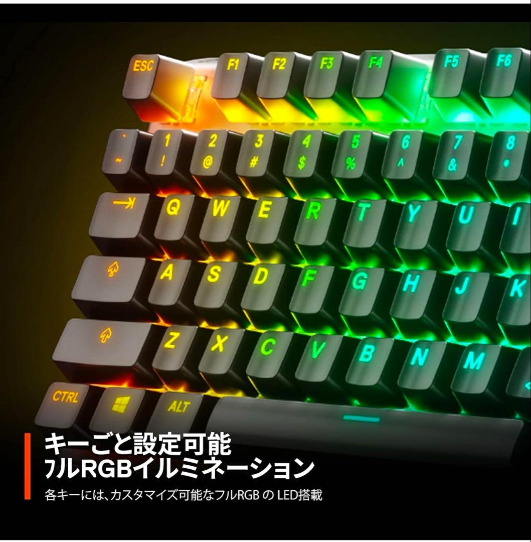 新品未開封SteelSeries ゲーミングキーボード テンキーレス 有線 EL
