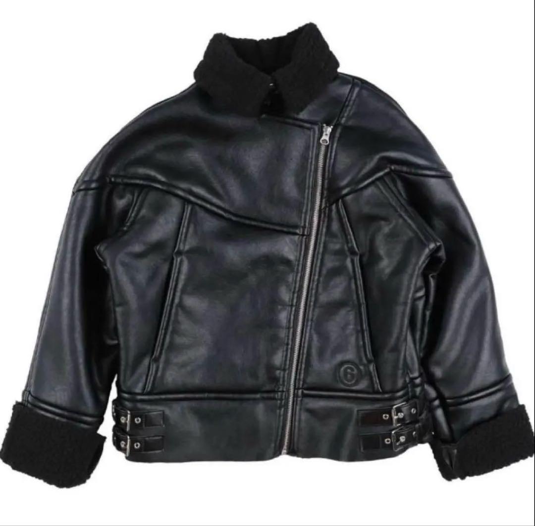 24時間以内発送　mm6 ライダース　レザージャケット　黒