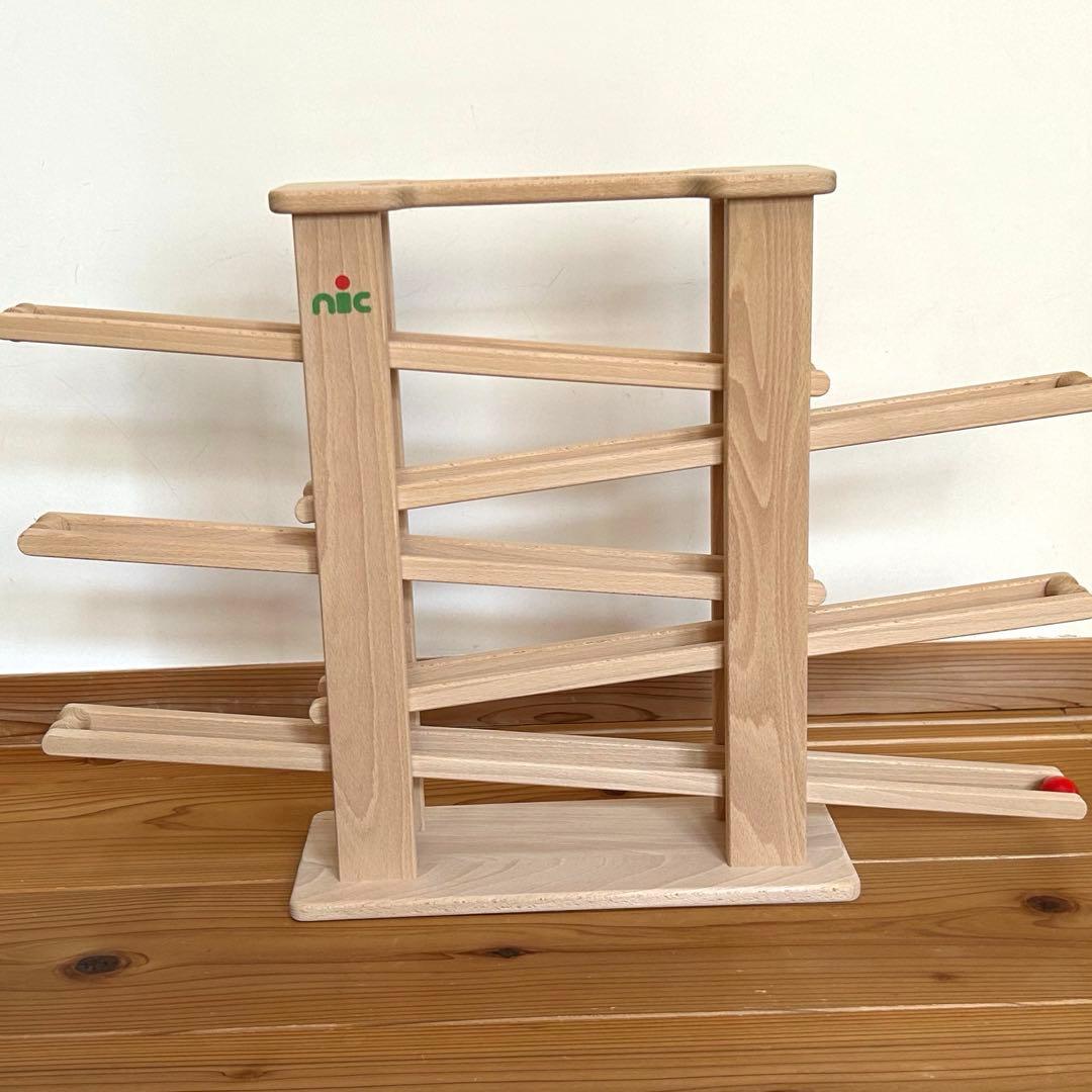 【美品】nic社　ドイツ木製スロープトイ