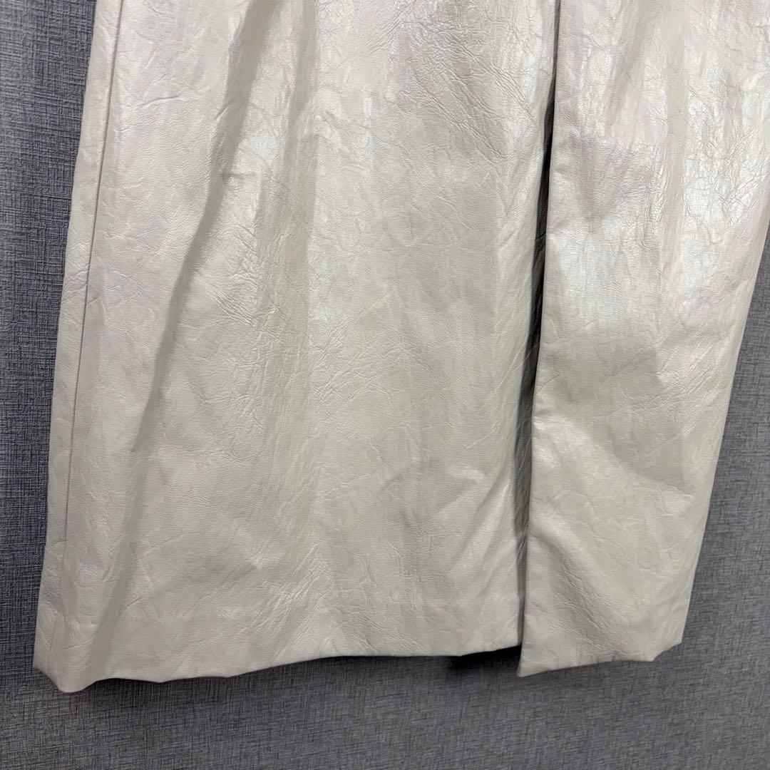 【新品未使用】ETRE TOKYO　フェイクレザーラップスカート　Mサイズ