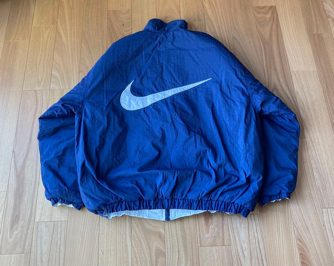 90s NIKE リバーシブル　中綿　ジャケット　ビッグスウォッシュ　Lサイズ