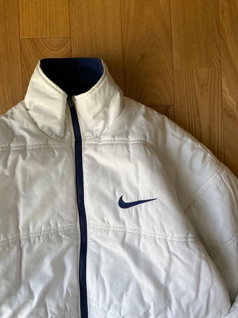 90s NIKE リバーシブル　中綿　ジャケット　ビッグスウォッシュ　Lサイズ