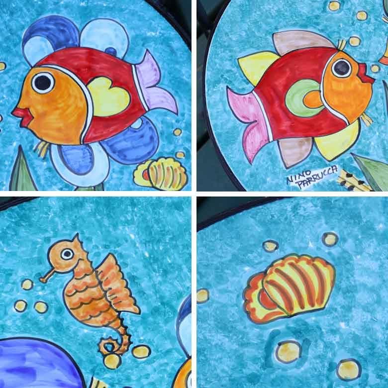 イタリア テーブルセット ガーデン 3点セット 39cm ニーノパルッカ