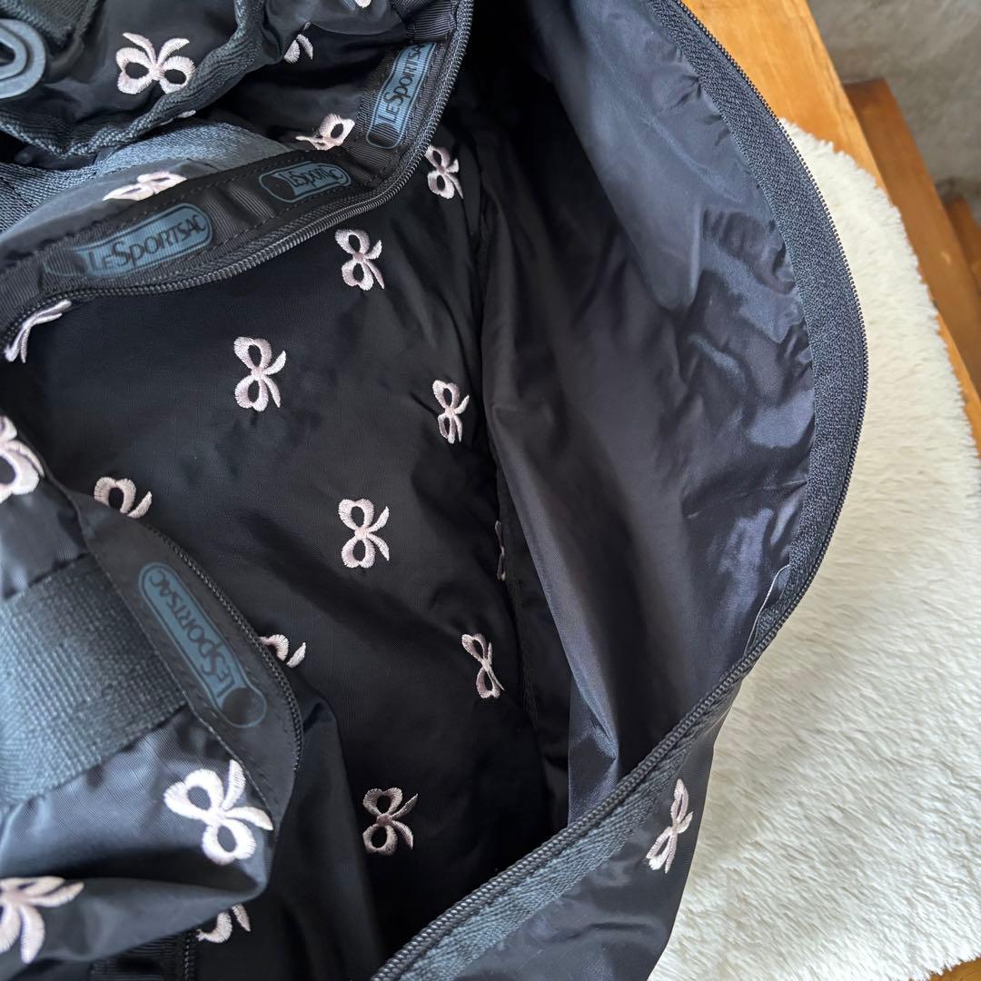 【美品】レスポートサック ボストンバッグ 大容量2way リボン　ショルダー