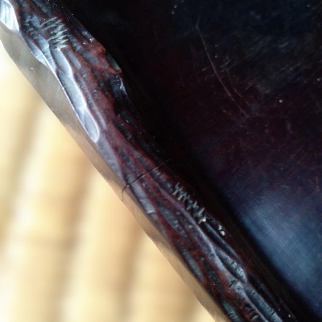 古道具 アンティーク 　木製　お盆　　くり抜き盆　天然木　骨董