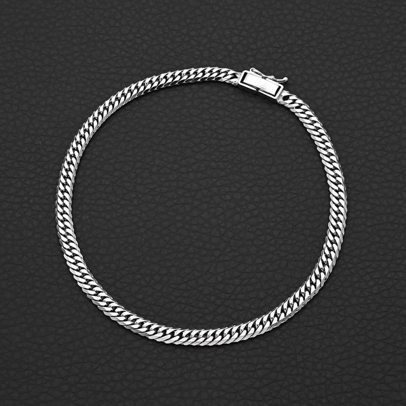 PT850(プラチナ) 喜平ブレスレット 6面ダブル 10.9g 20cm 新品