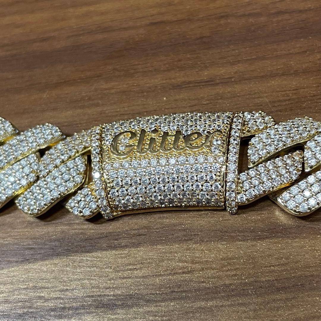 Glitter マイアミチェーン　ゴールド ネックレス 60cm メンズ