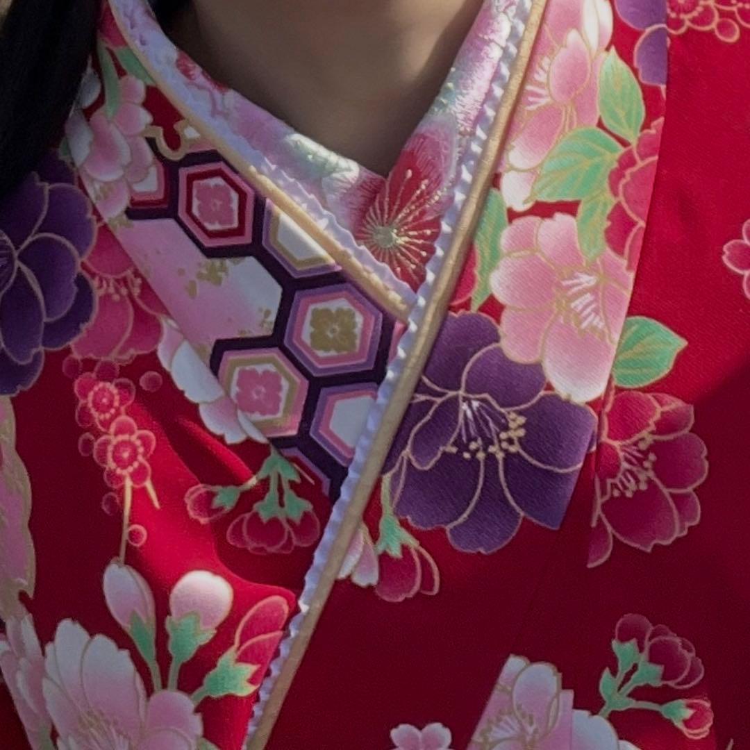 卒業式 袴セット 花柄 赤 160cm アリサナ 着用一回 美品