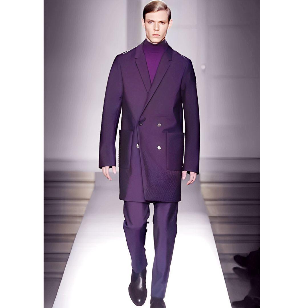 【美品・15AWランウェイ】ジルサンダー ダブルチェスターコート エンボス加工