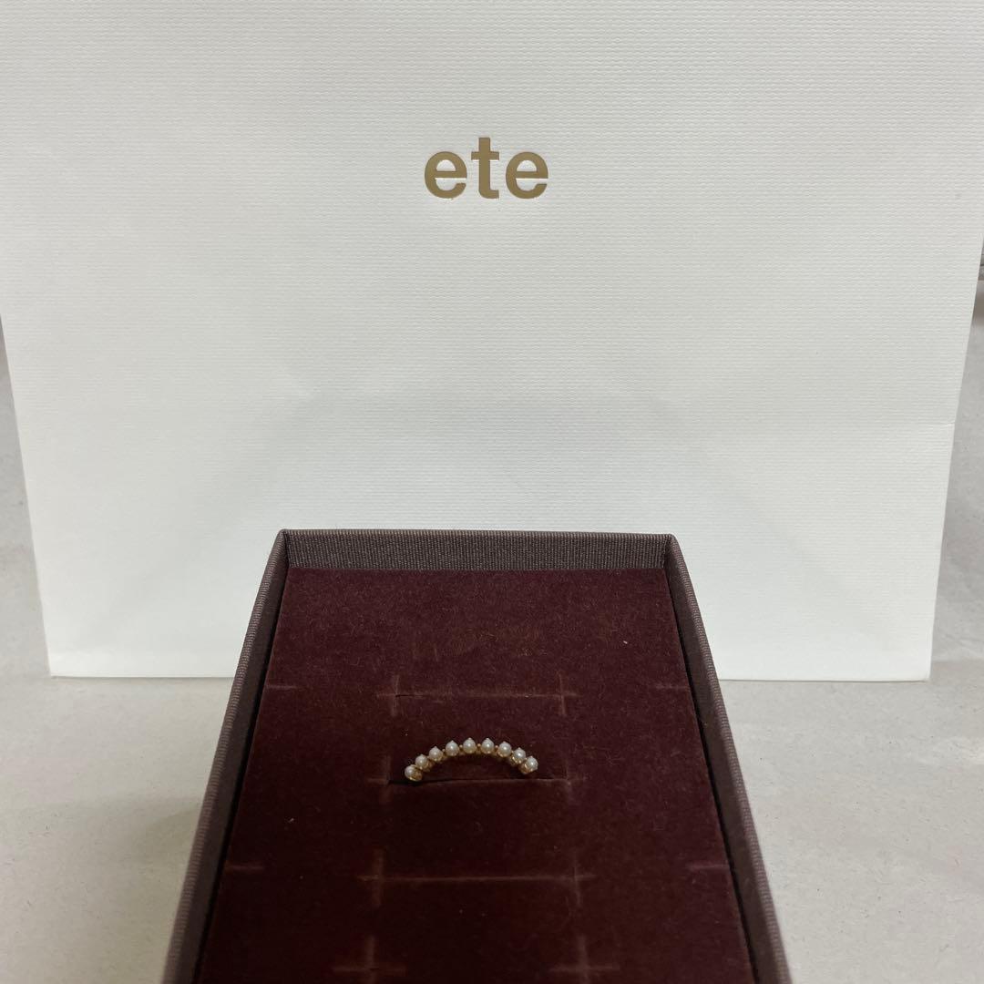 ete K10YG レイヤード パール リング
