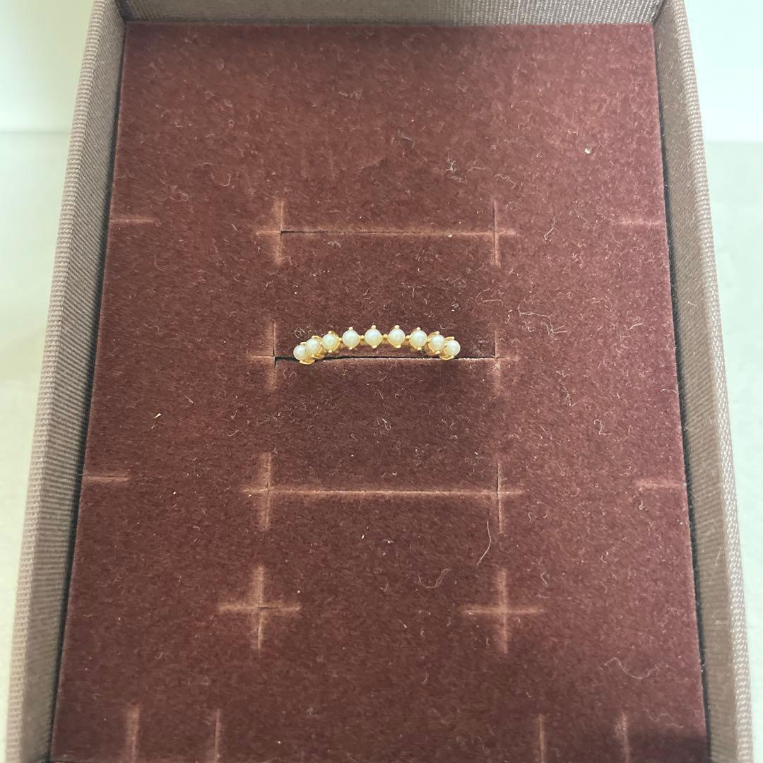 ete K10YG レイヤード パール リング