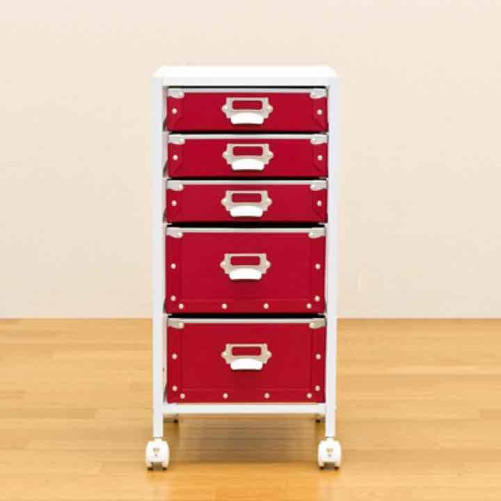 ☆定価28080円☆Popan　収納チェスト　5段　BK/BR/RD/WH