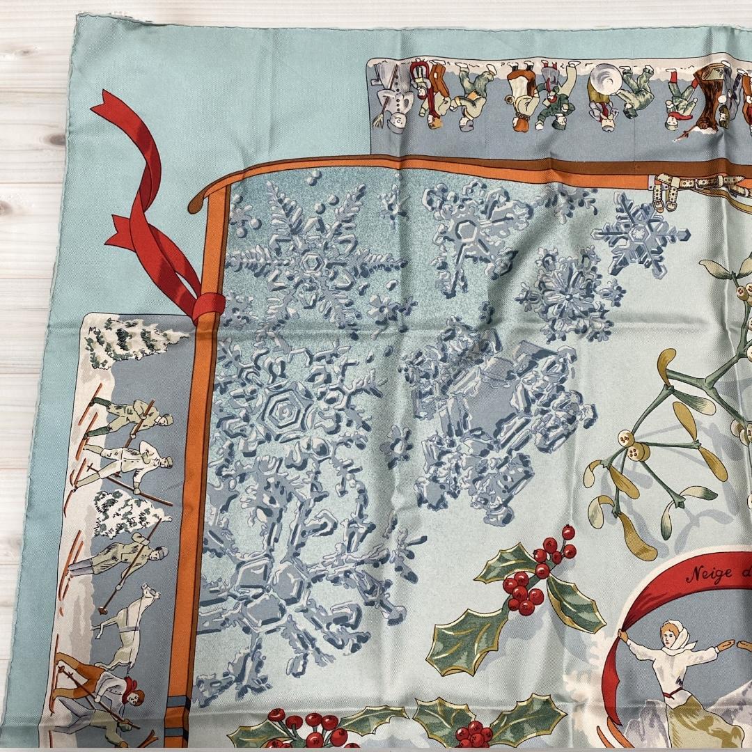 エルメス カレ90 neige d antan シルク フランス製