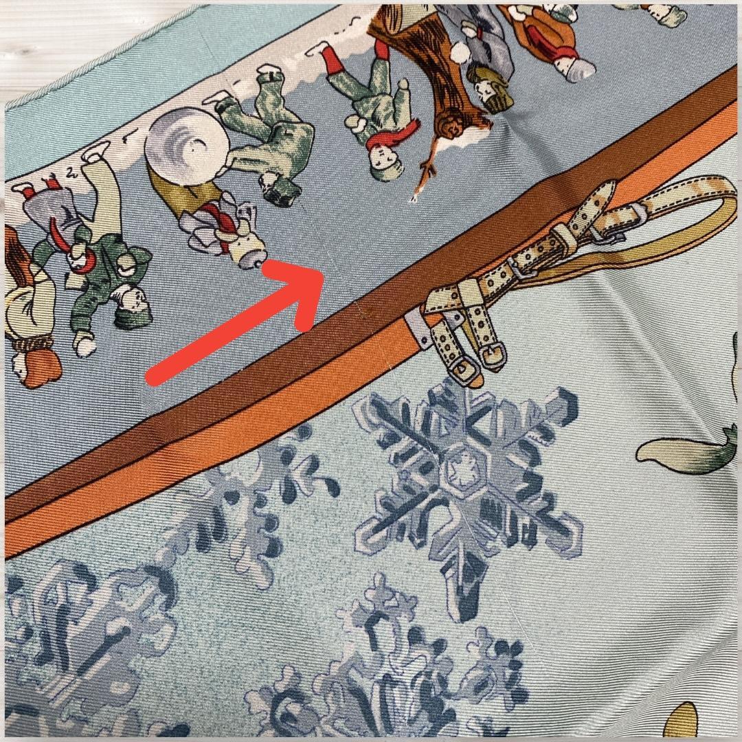 エルメス カレ90 neige d antan シルク フランス製