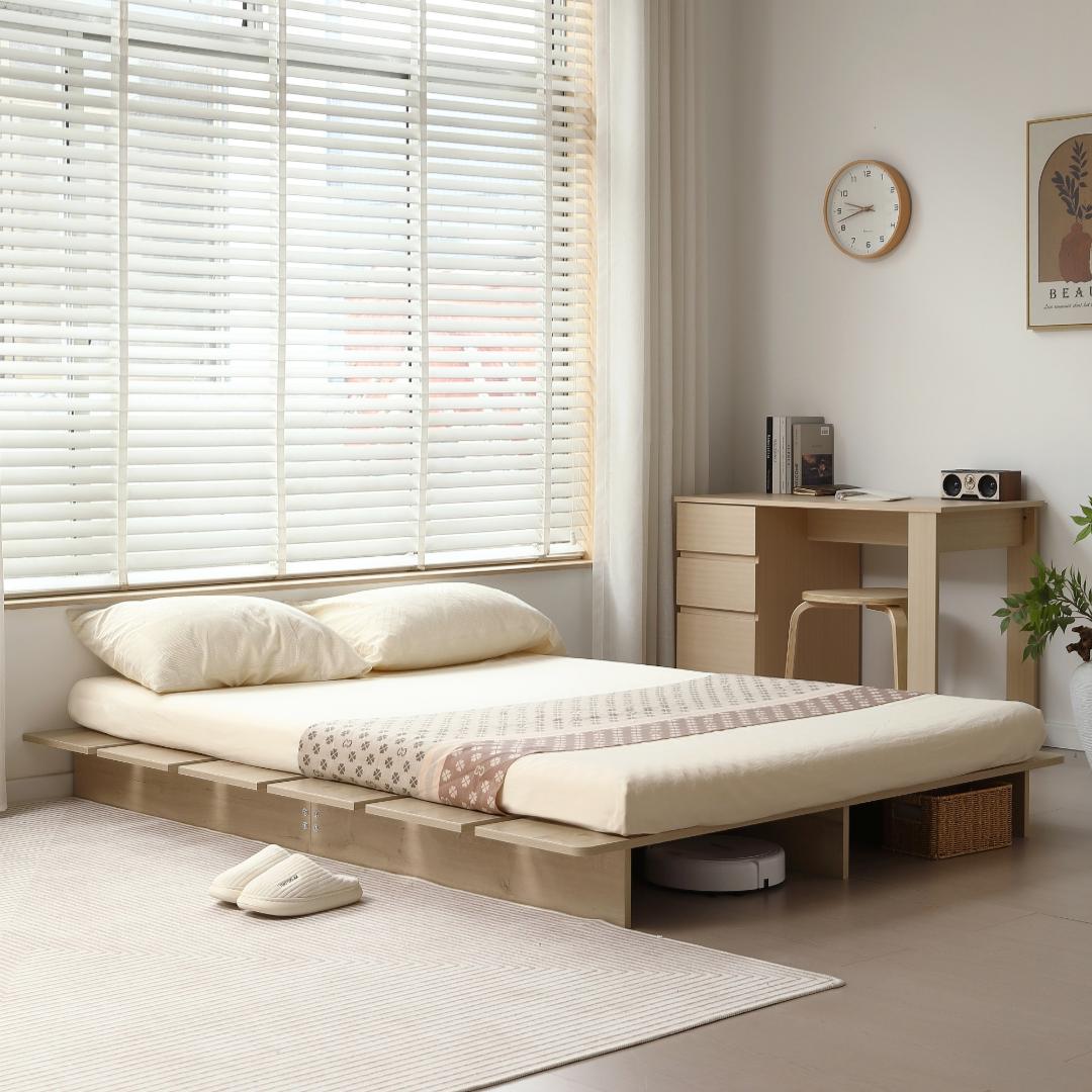 超人気！D・ローベッド 【幅160cm】 ベッドフレーム すのこ　NATURAL