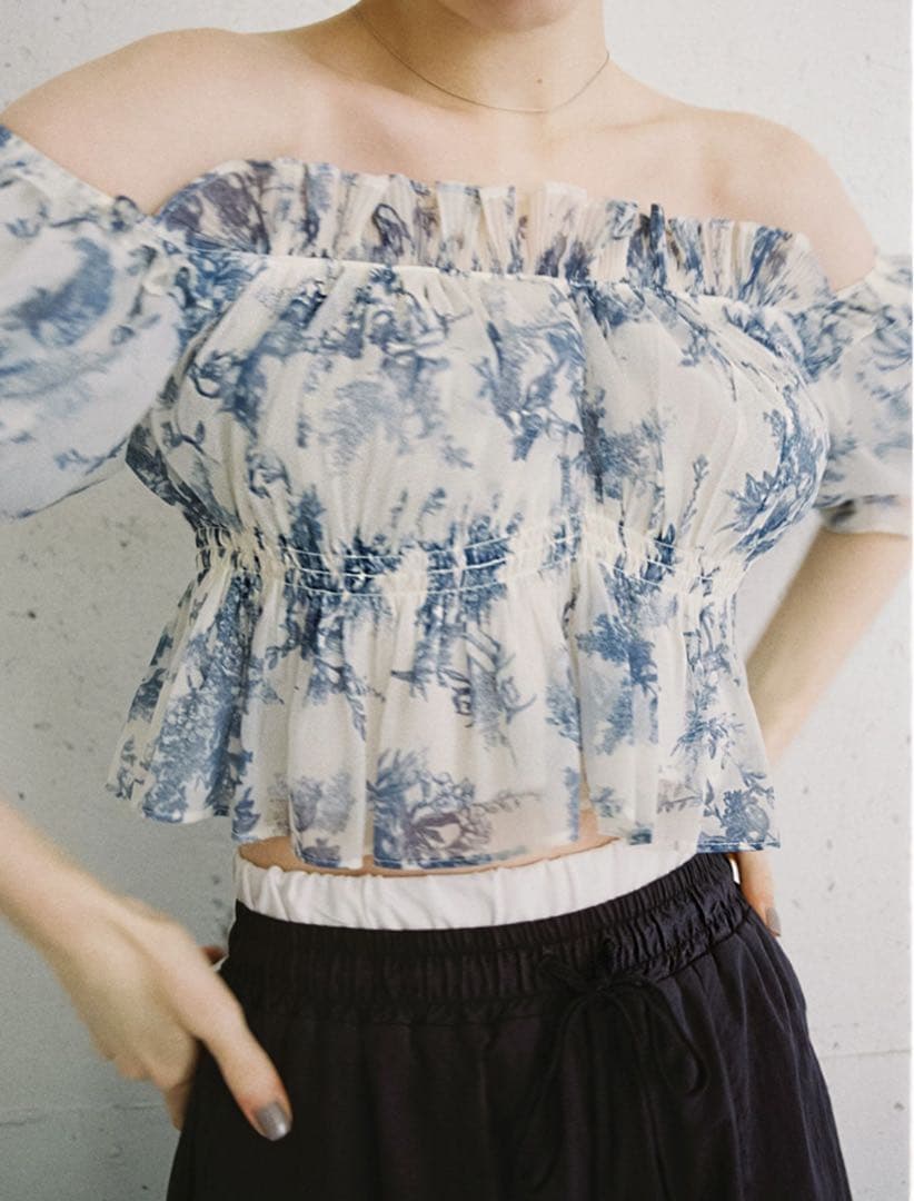 【snidel】ギャザーオフショルブラウス【新品タグ付き】