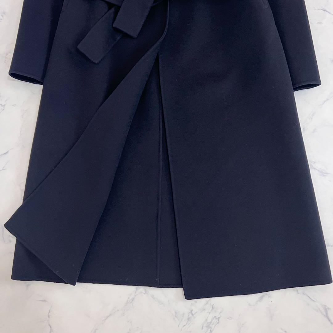 Drawer ドゥロワー ダブルフェイス カシミヤ ベルベット リバー コート