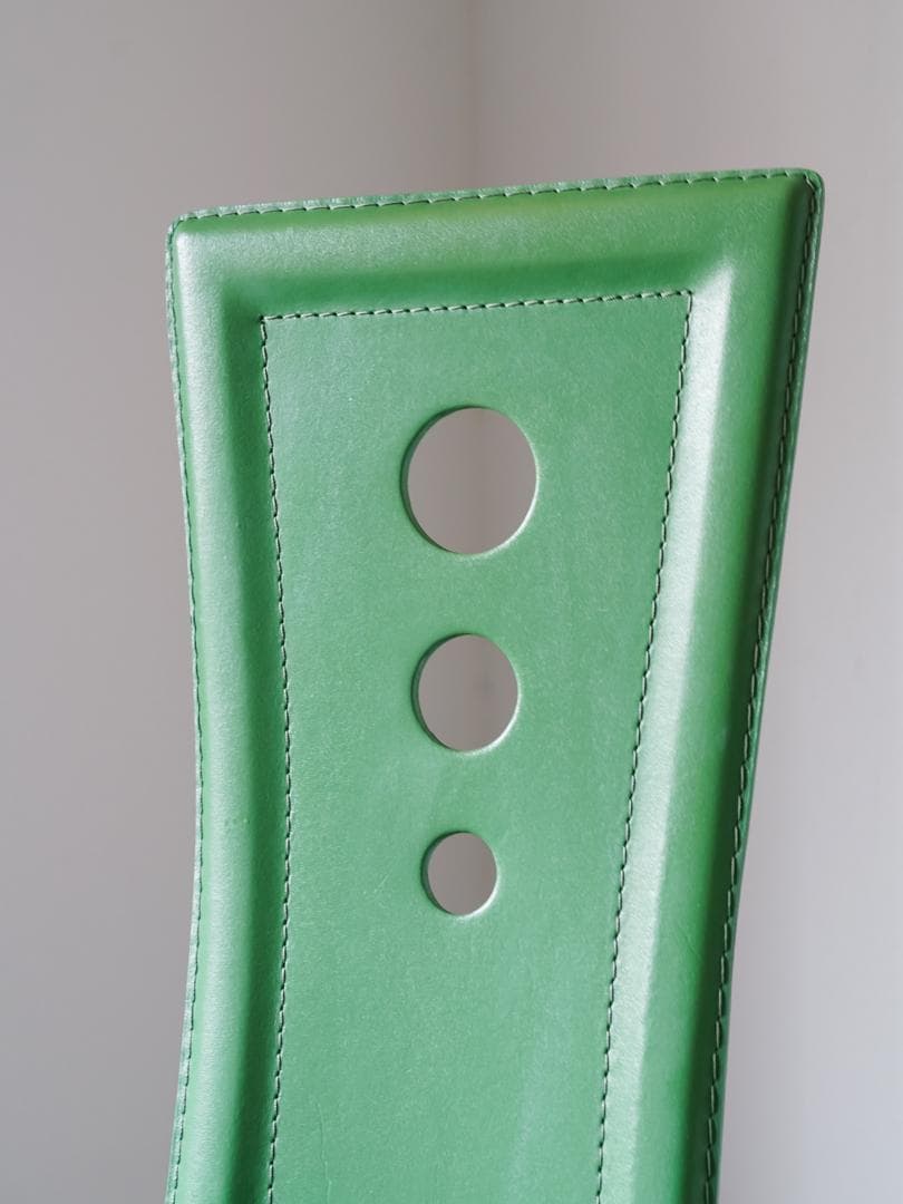 80-90's vintage ハイバック チェア グリーン ポストモダン