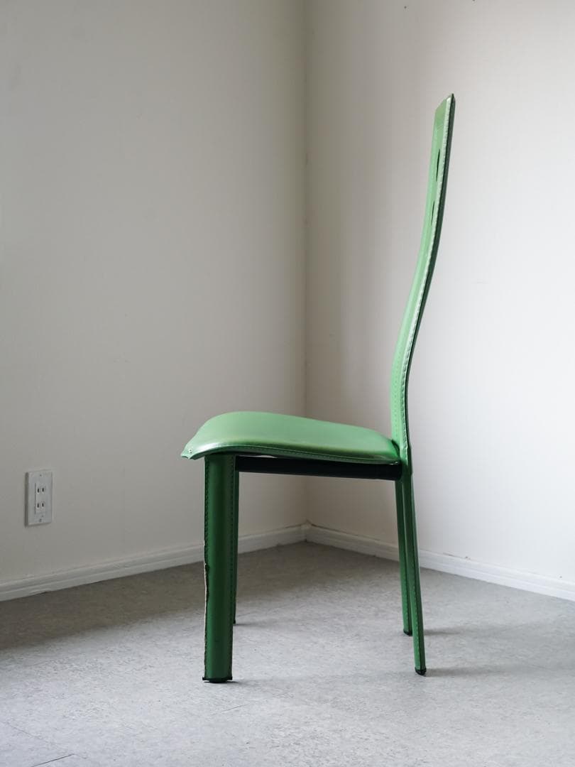 80-90's vintage ハイバック チェア グリーン ポストモダン