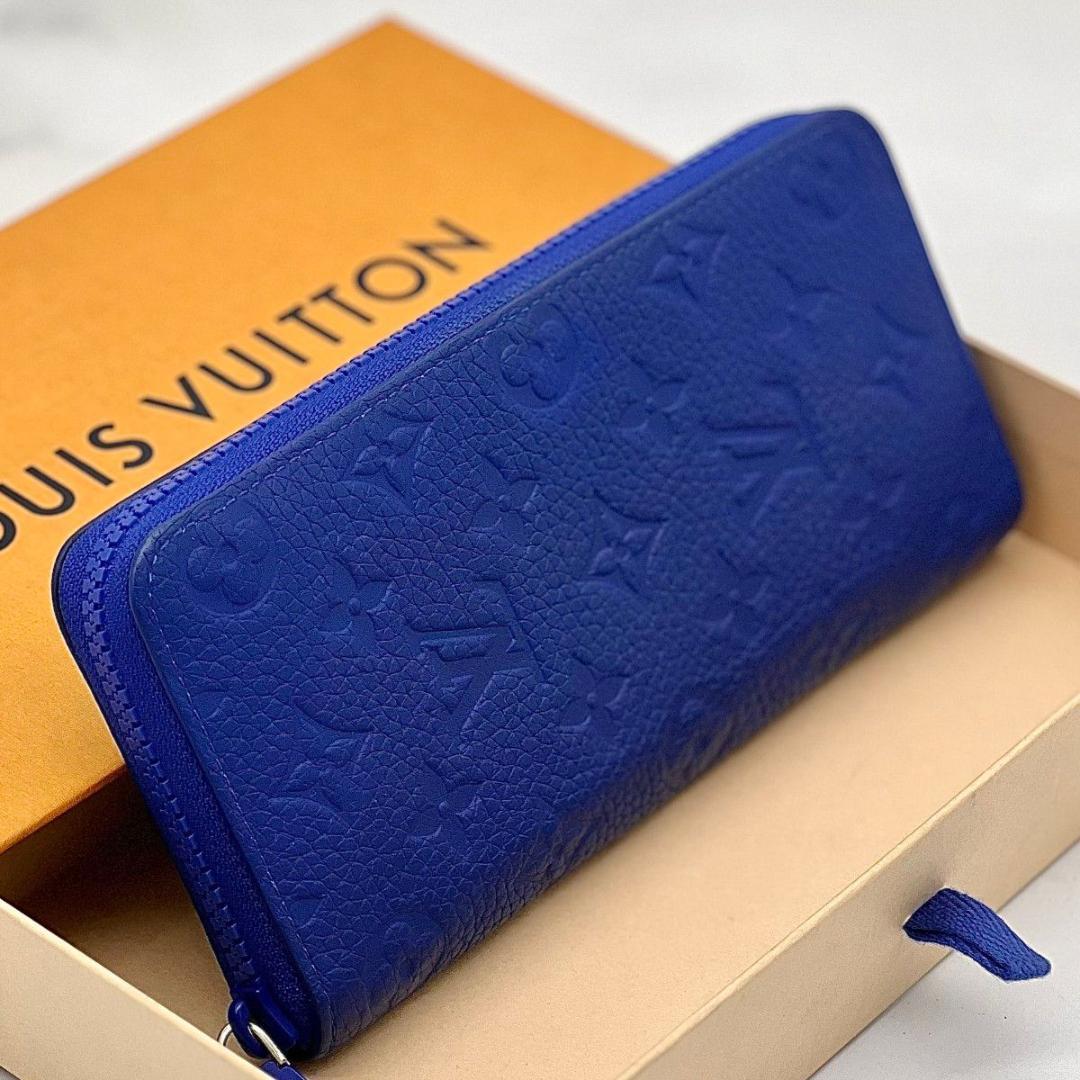 ルイヴィトン トリヨン モノグラム ジッピーヴェルティカル ブルー ビジネス