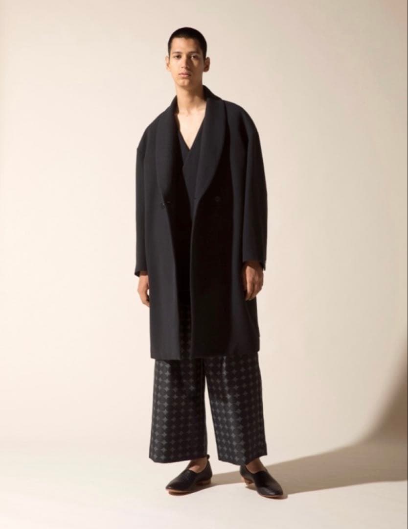 美品　ETHOSENS　エトセンス　コート　ブラック　サイズ2(M)　春服