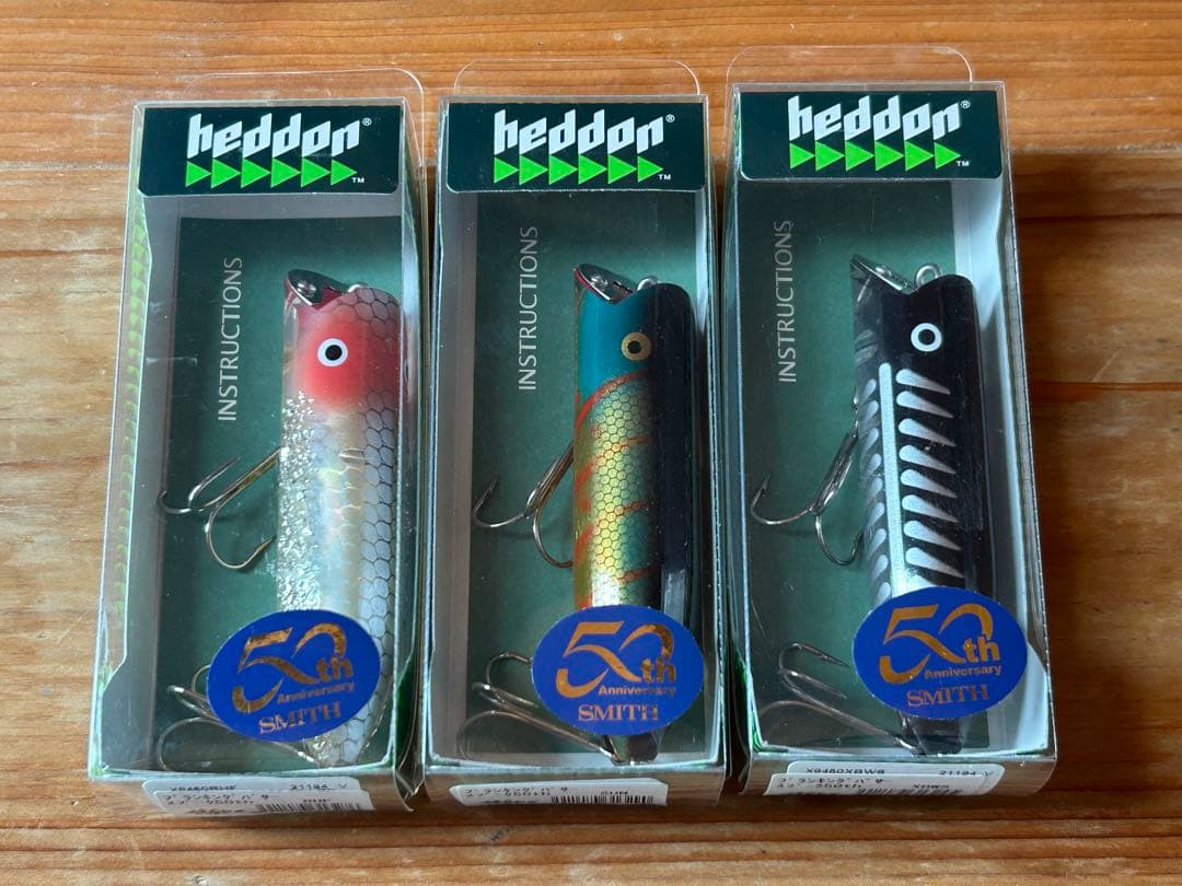ヘドン プランキングバサースプーク 50th 3個セット　スミス　heddn