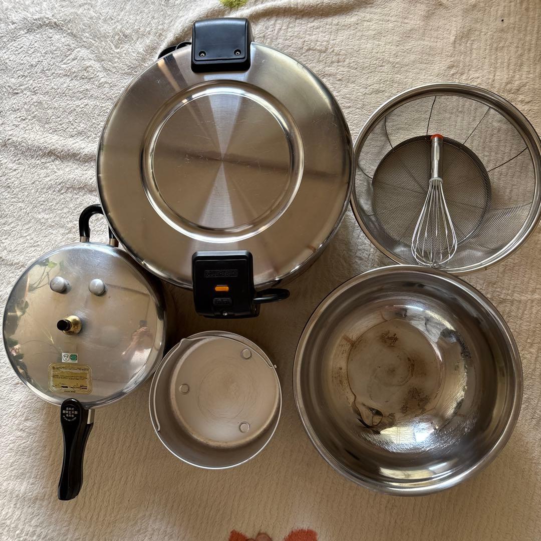 いちご大福 長岡式酵素玄米専用圧力鍋、保温ジャー、備品セット