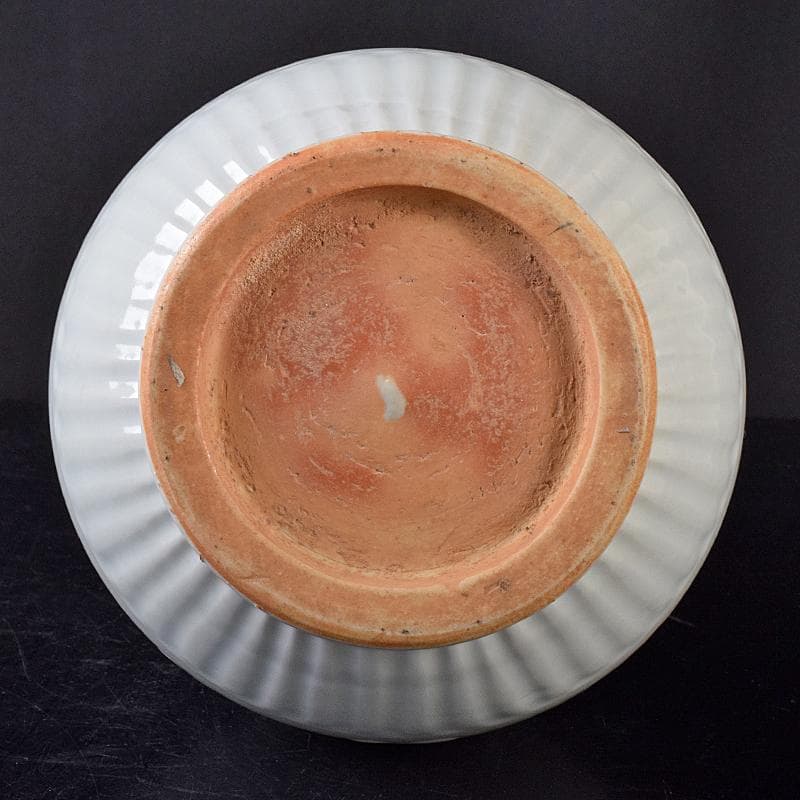 中国　影青　青白磁　陽刻　雲龍文　蒜口瓶　高さ約31㎝　M　R7918B