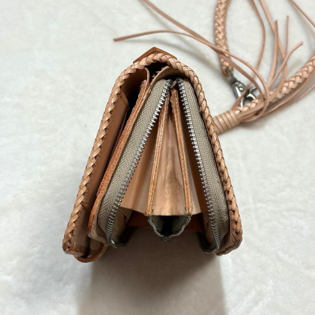 良品✨インディアン カービング ライダースウォレット 長財布 コンチョ