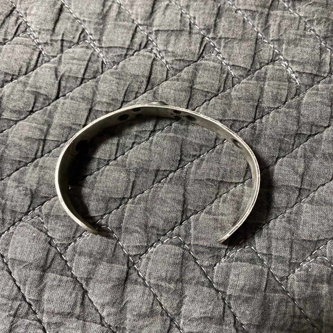 ビンテージ　スターリングシルバー製トルコ石付きインデアンバングル　アクセサリー