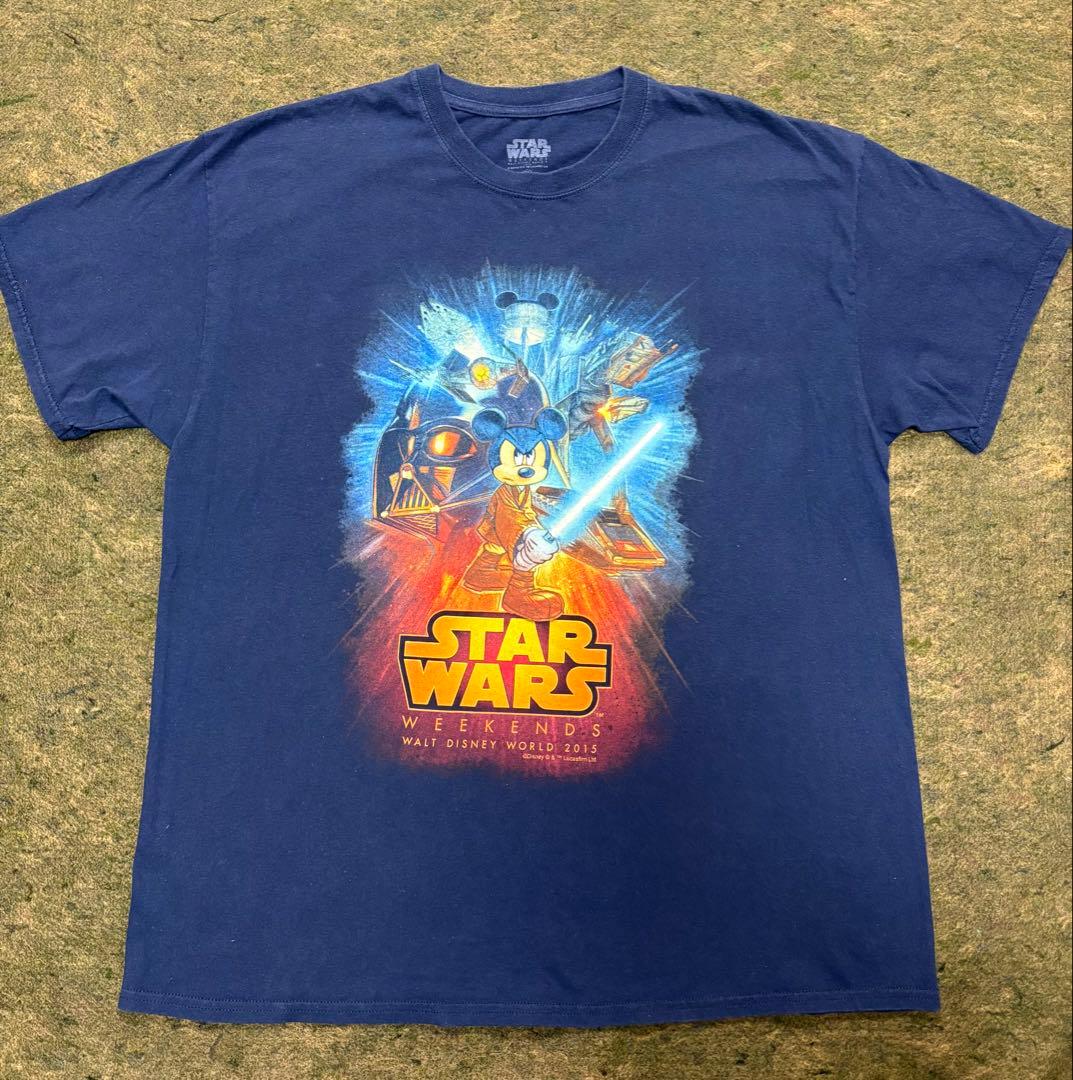 スターウォーズ　ミッキー　Tシャツ　XL ネイビー　2015 USA