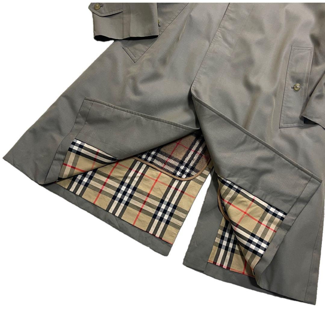 極美品　バーバリー　ノバチェック　カシミア混　ステンカラーコート　Mサイズ相当