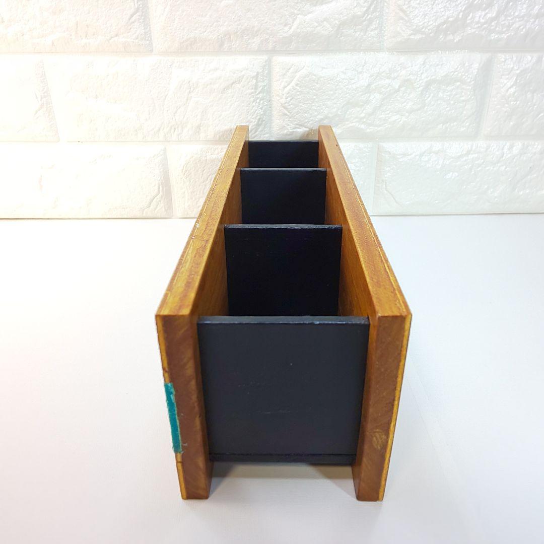 【1207】ウッドレジン　波模様　リモコンラック　収納ケース　インテリア　雑貨