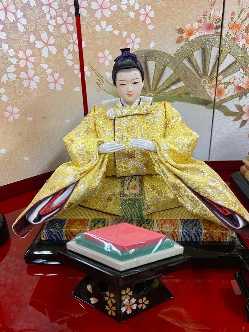 東京久月　親王五人飾り収納用三段セット・間口約６０×奥行約４６×高さ約６１㎝