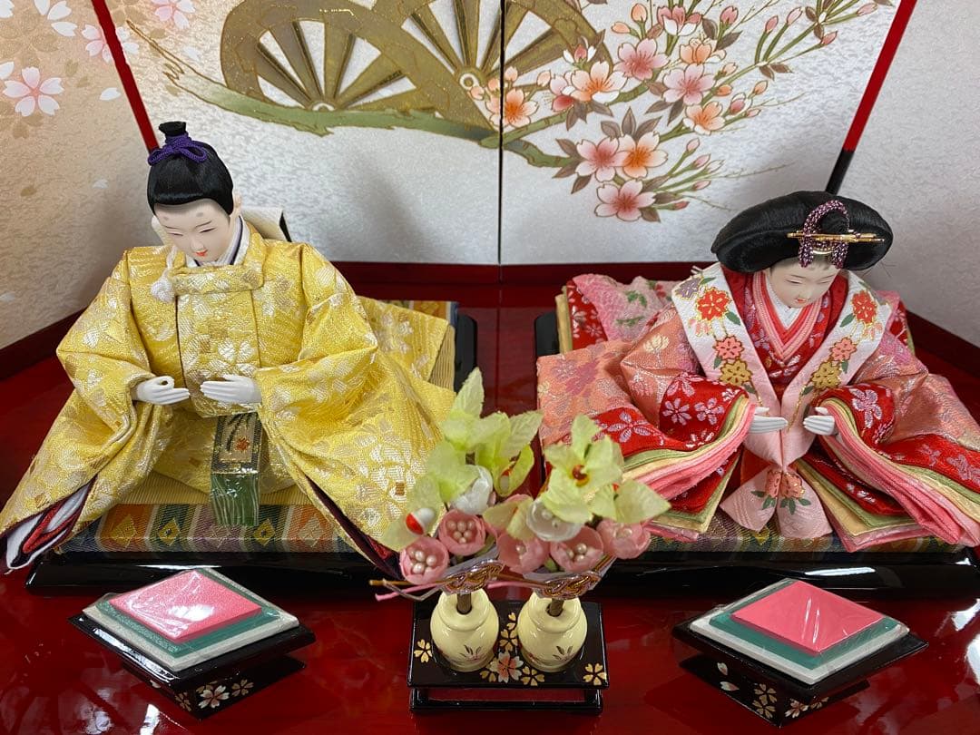 東京久月　親王五人飾り収納用三段セット・間口約６０×奥行約４６×高さ約６１㎝